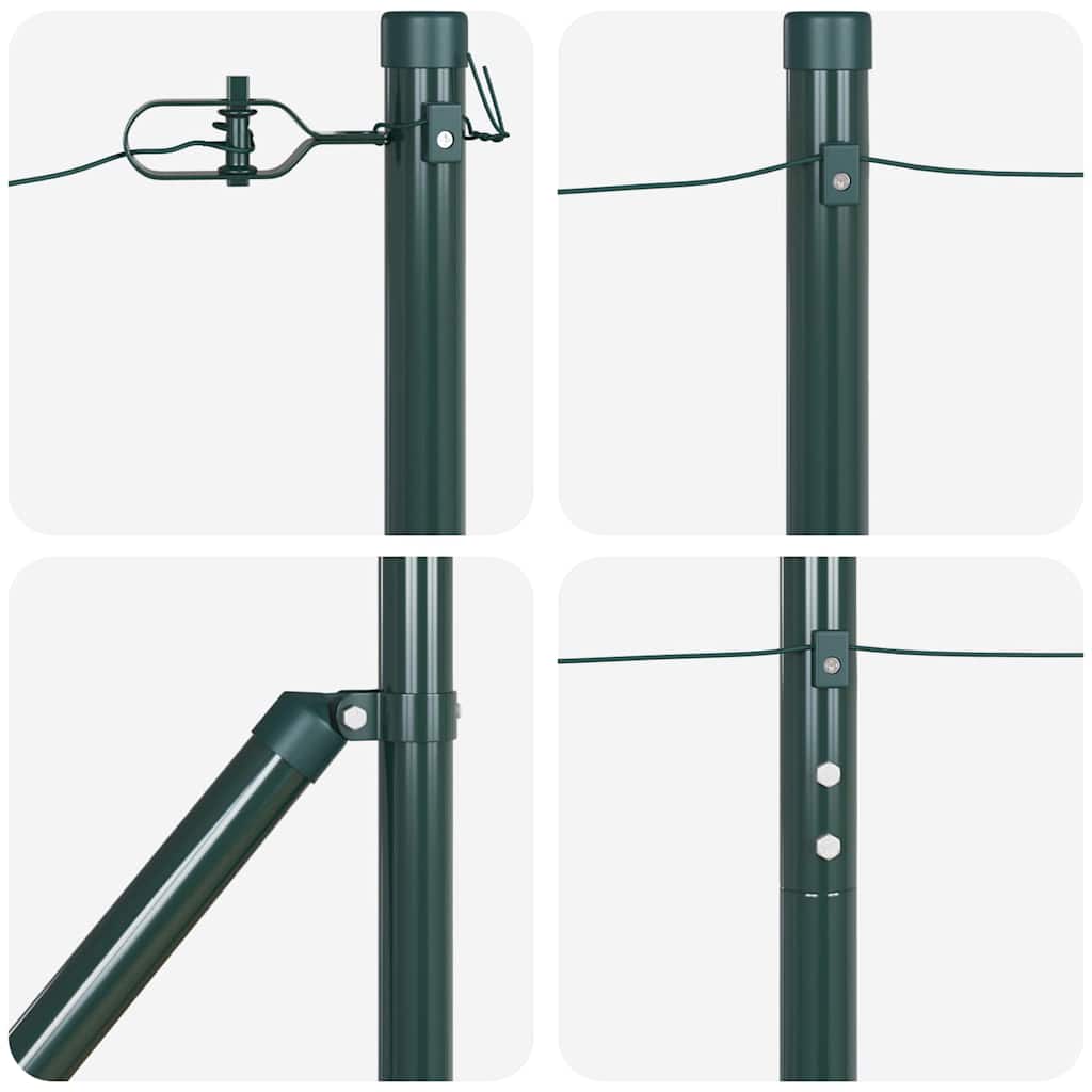 Stup za ogradu 52 pcs Siva 3,2 x 3,2 x 225 cm