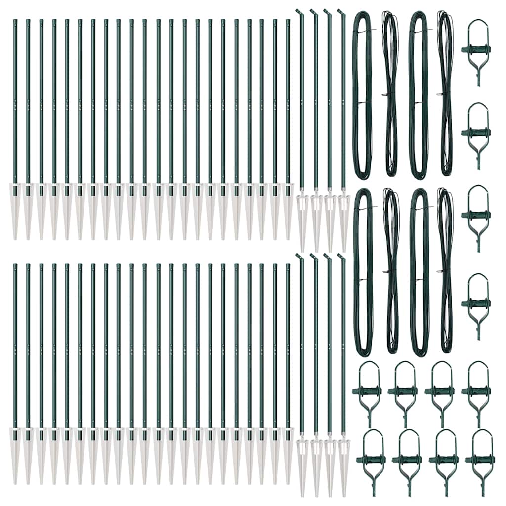 Stup za ogradu 52 pcs Siva 3,2 x 3,2 x 225 cm