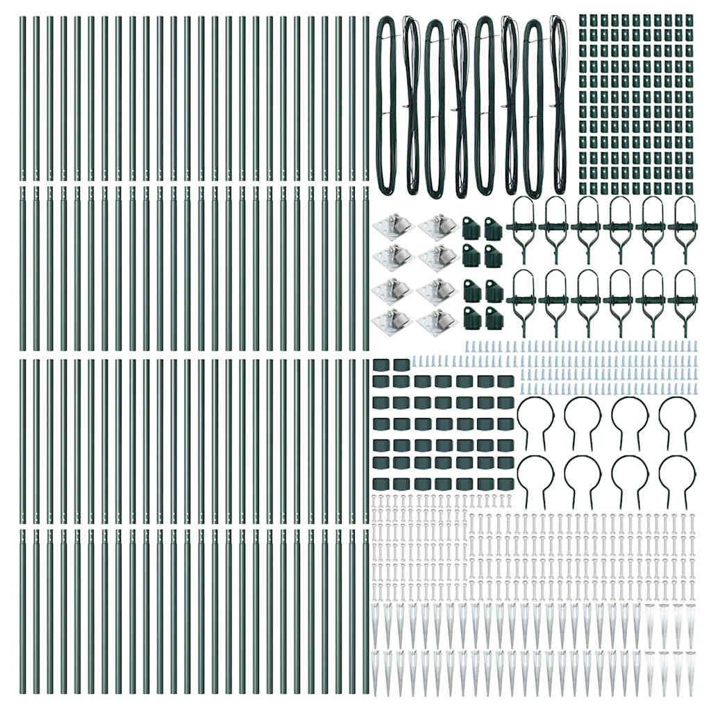 Stup za ogradu 52 pcs Siva 3,2 x 3,2 x 225 cm