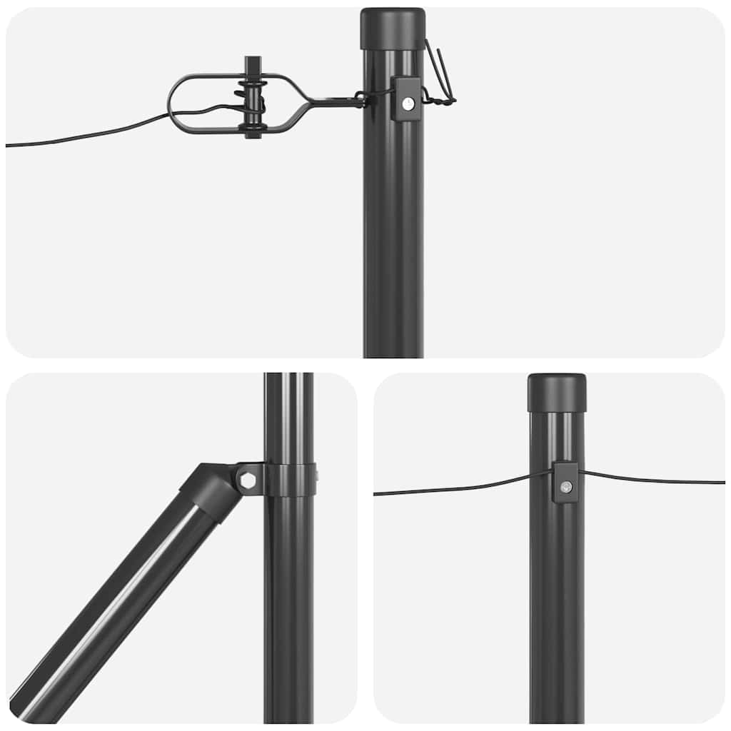 Stup za ogradu 52 pcs Siva 3,2 x 3,2 x 105 cm