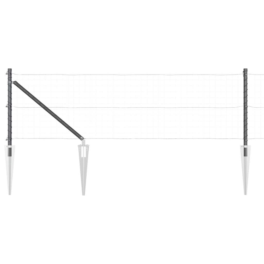 Stup za ogradu 52 pcs Siva 3,2 x 3,2 x 105 cm