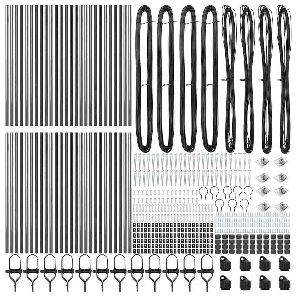 Stup za ogradu 52 pcs Siva 3,2 x 3,2 x 105 cm