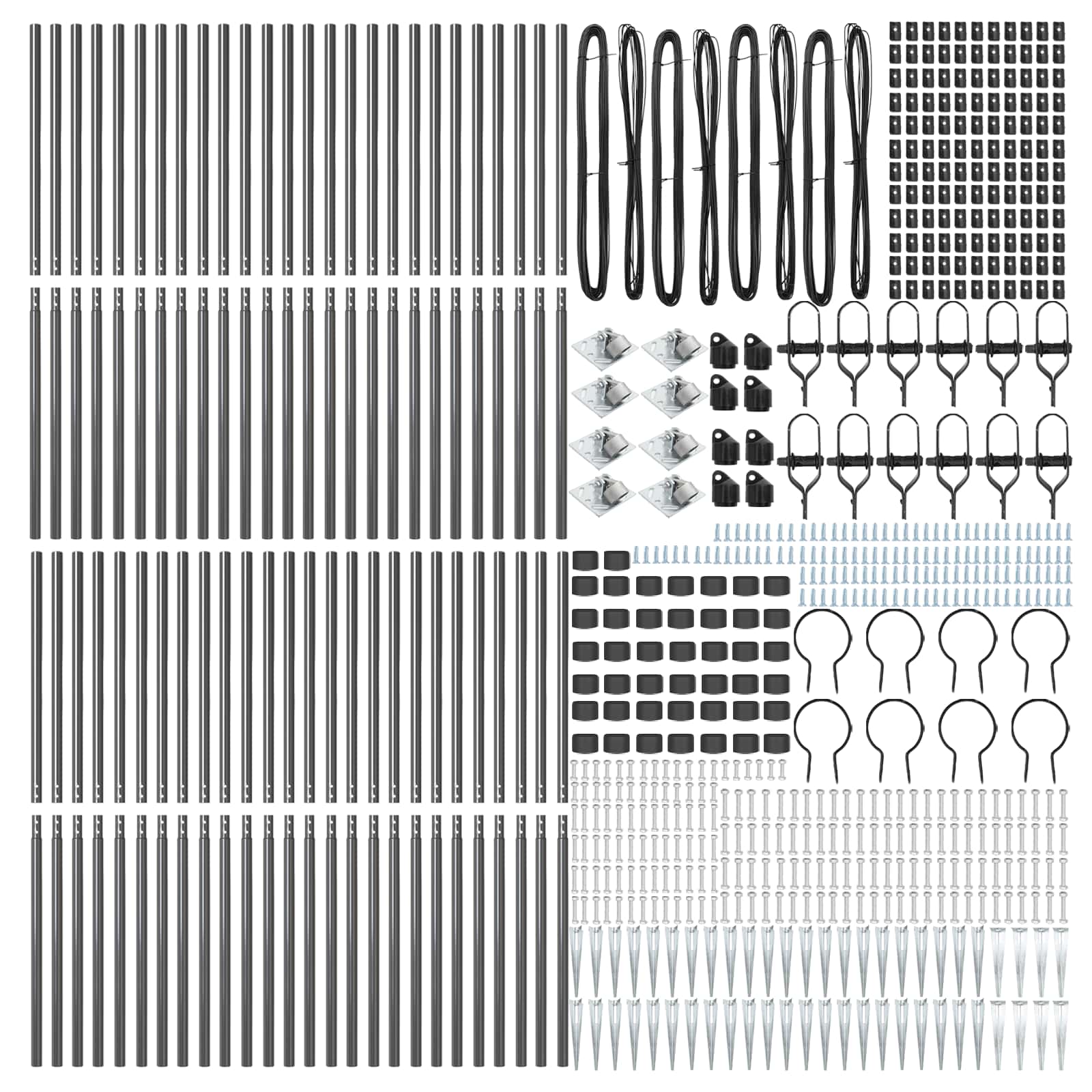Stup za ogradu 52 pcs Siva 3,2 x 3,2 x 185 cm