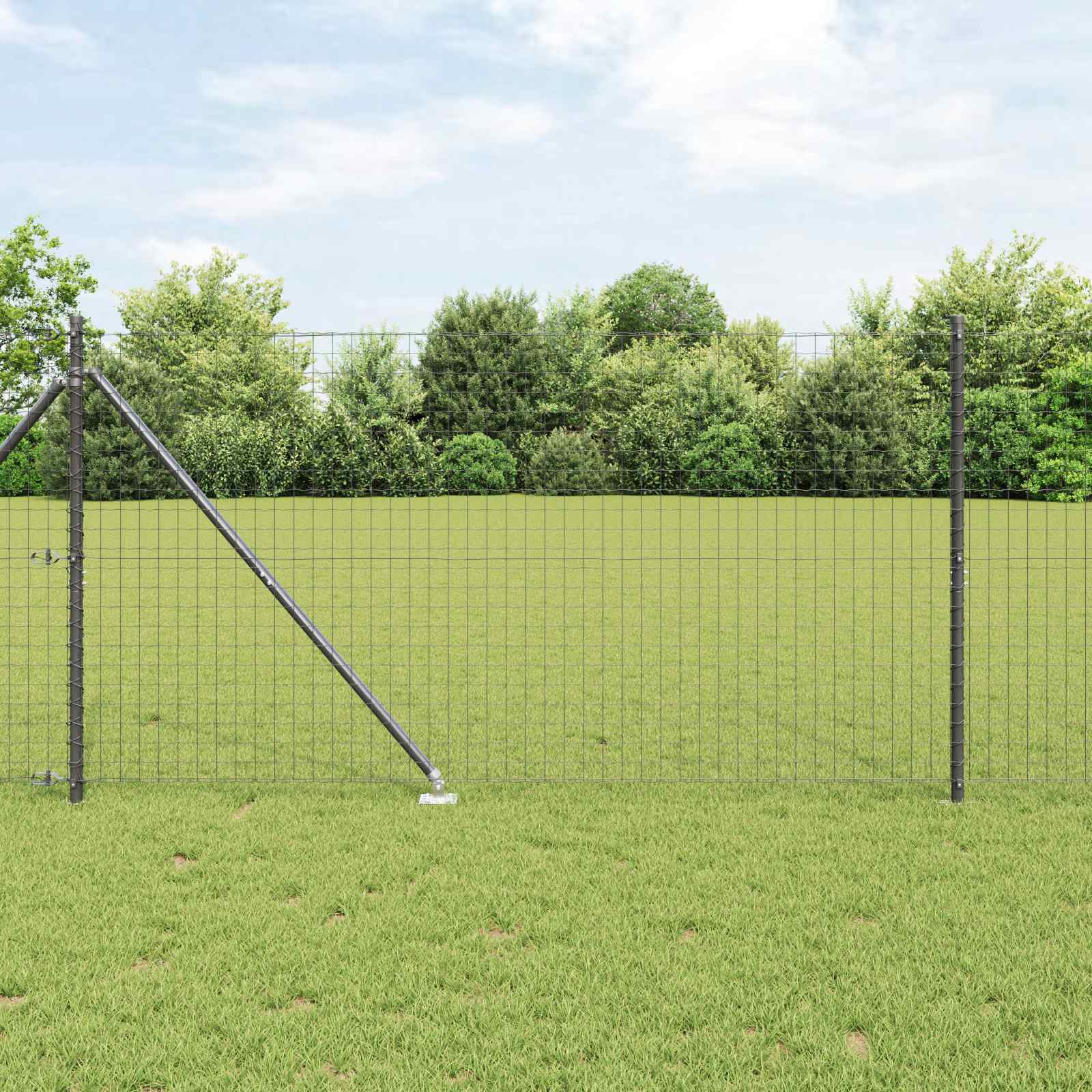 Stup za ogradu 26 pcs Siva 3,2 x 3,2 x 205 cm