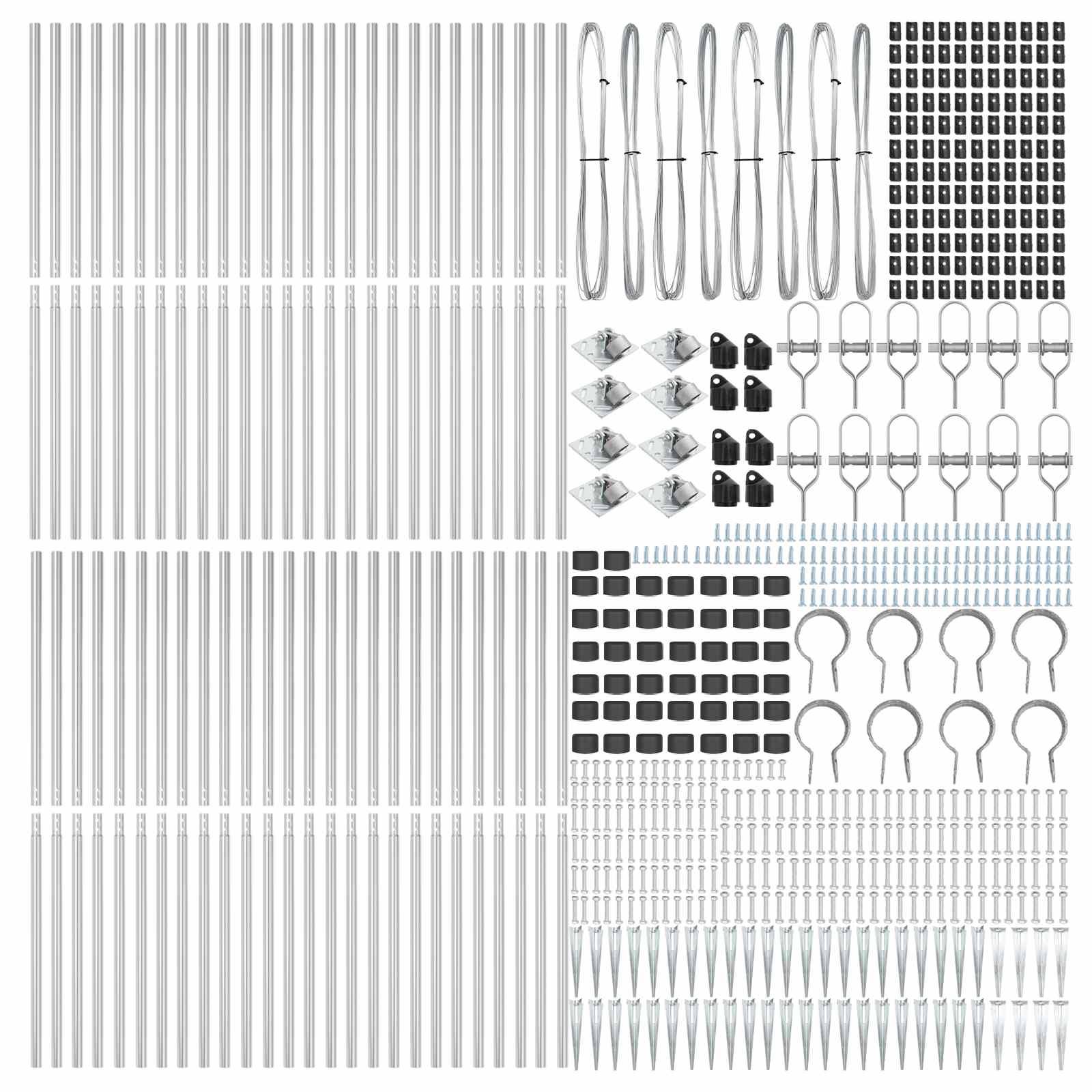 Stup za ogradu 52 pcs Siva 3,2 x 3,2 x 205 cm