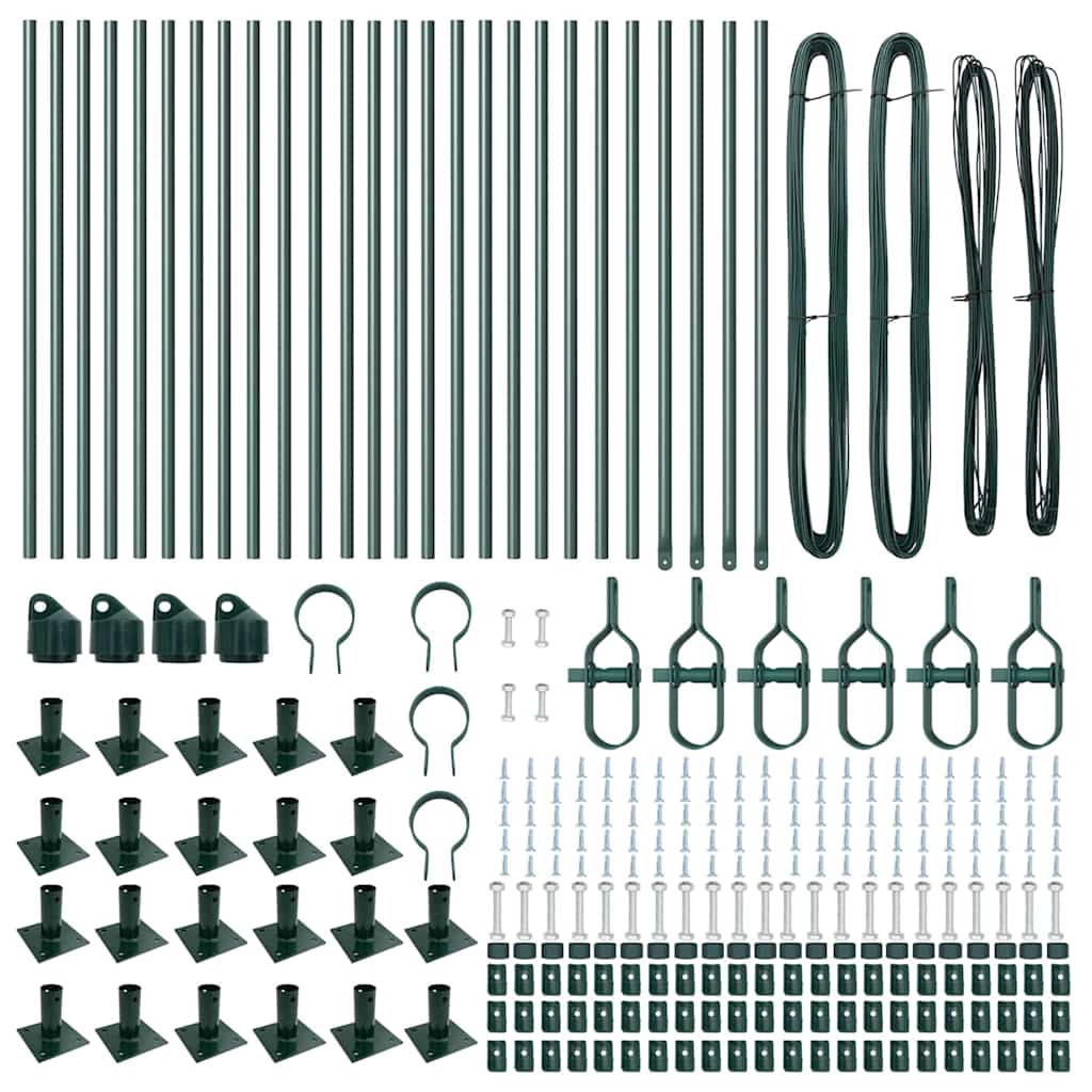 Stup za ogradu 26 pcs Siva 3,2 x 3,2 x 50 cm