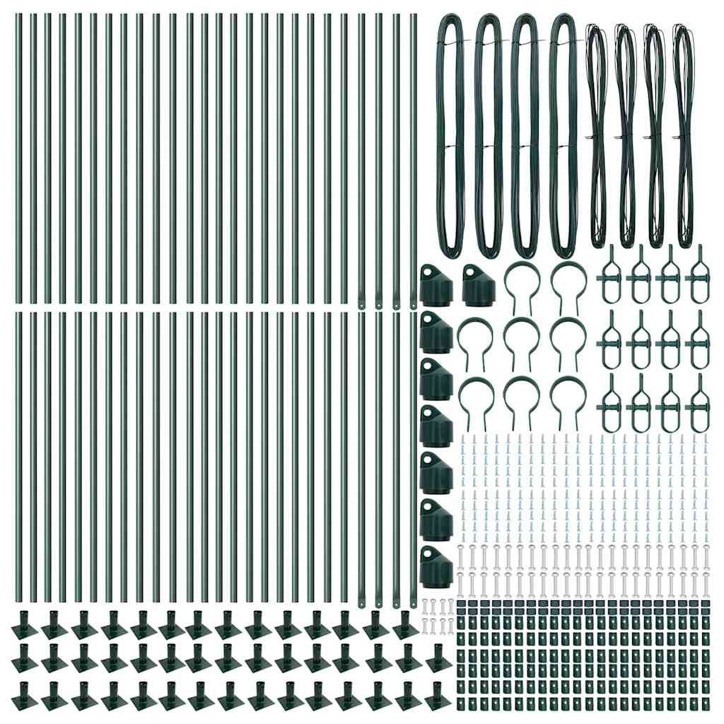 Stup za ogradu 52 pcs Siva 3,2 x 3,2 x 50 cm