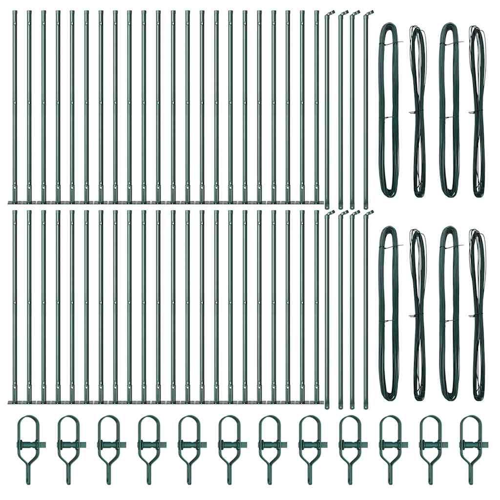 Stup za ogradu 52 pcs Siva 3,2 x 3,2 x 70 cm