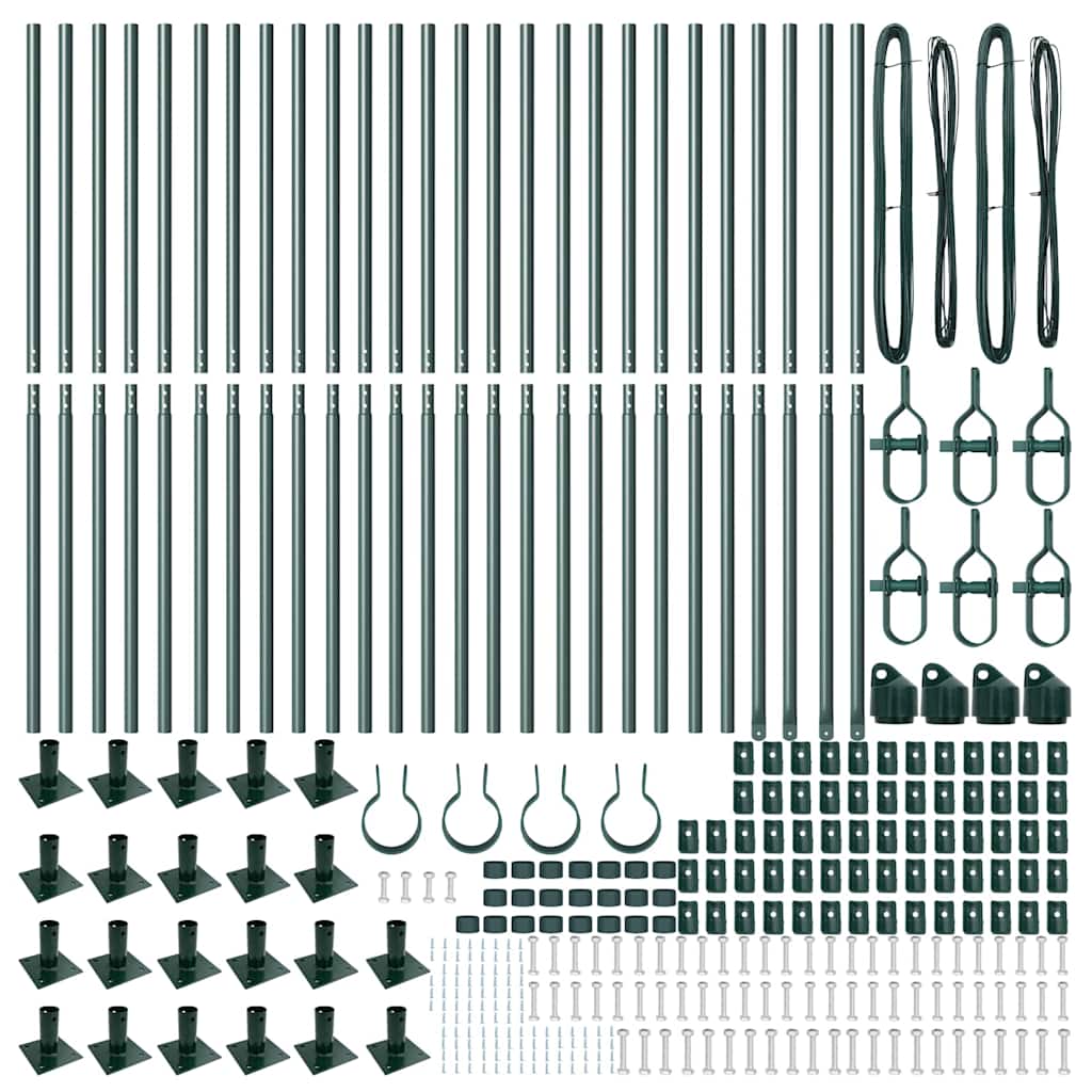 Stup za ogradu 26 pcs Siva 3,2 x 3,2 x 160 cm