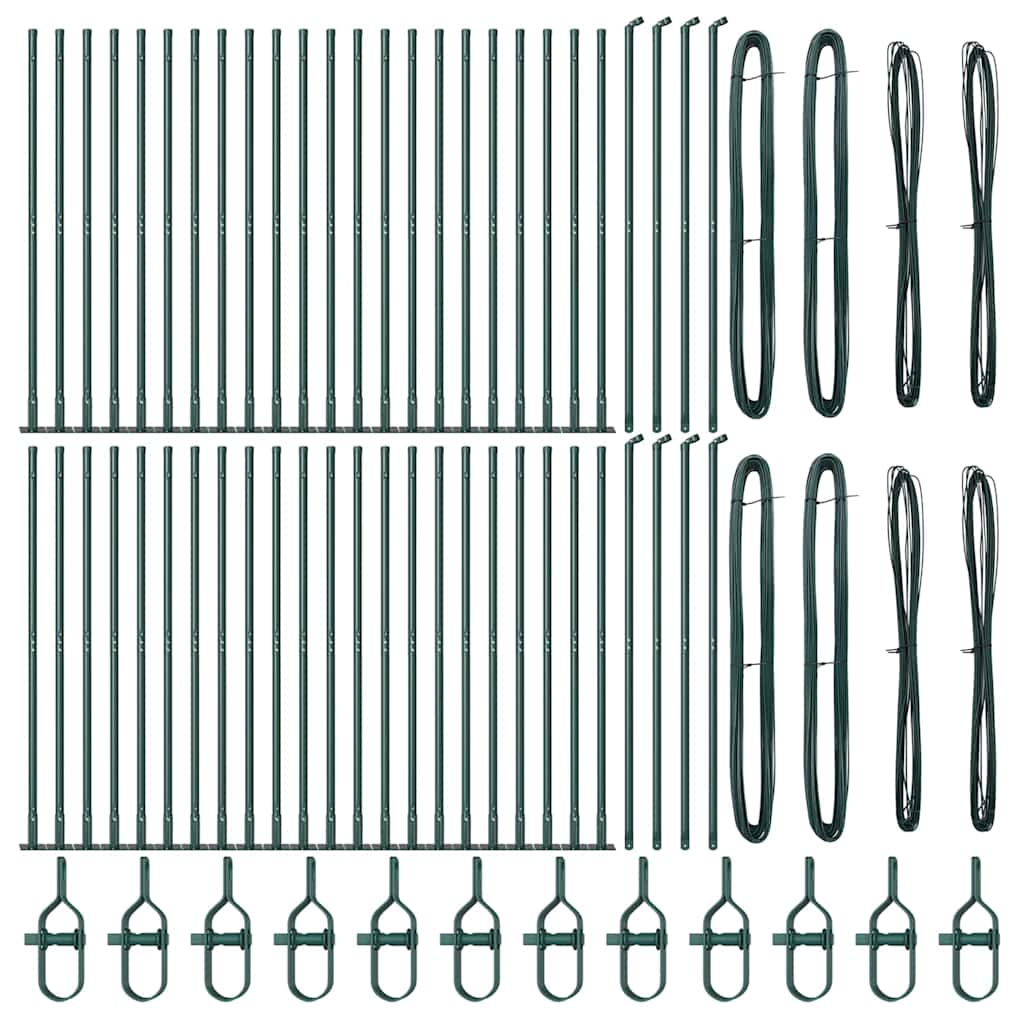 Stup za ogradu 52 pcs Siva 3,2 x 3,2 x 160 cm