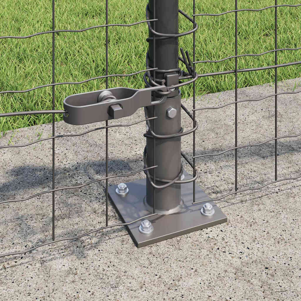 Stup za ogradu 26 pcs Siva 3,2 x 3,2 x 50 cm