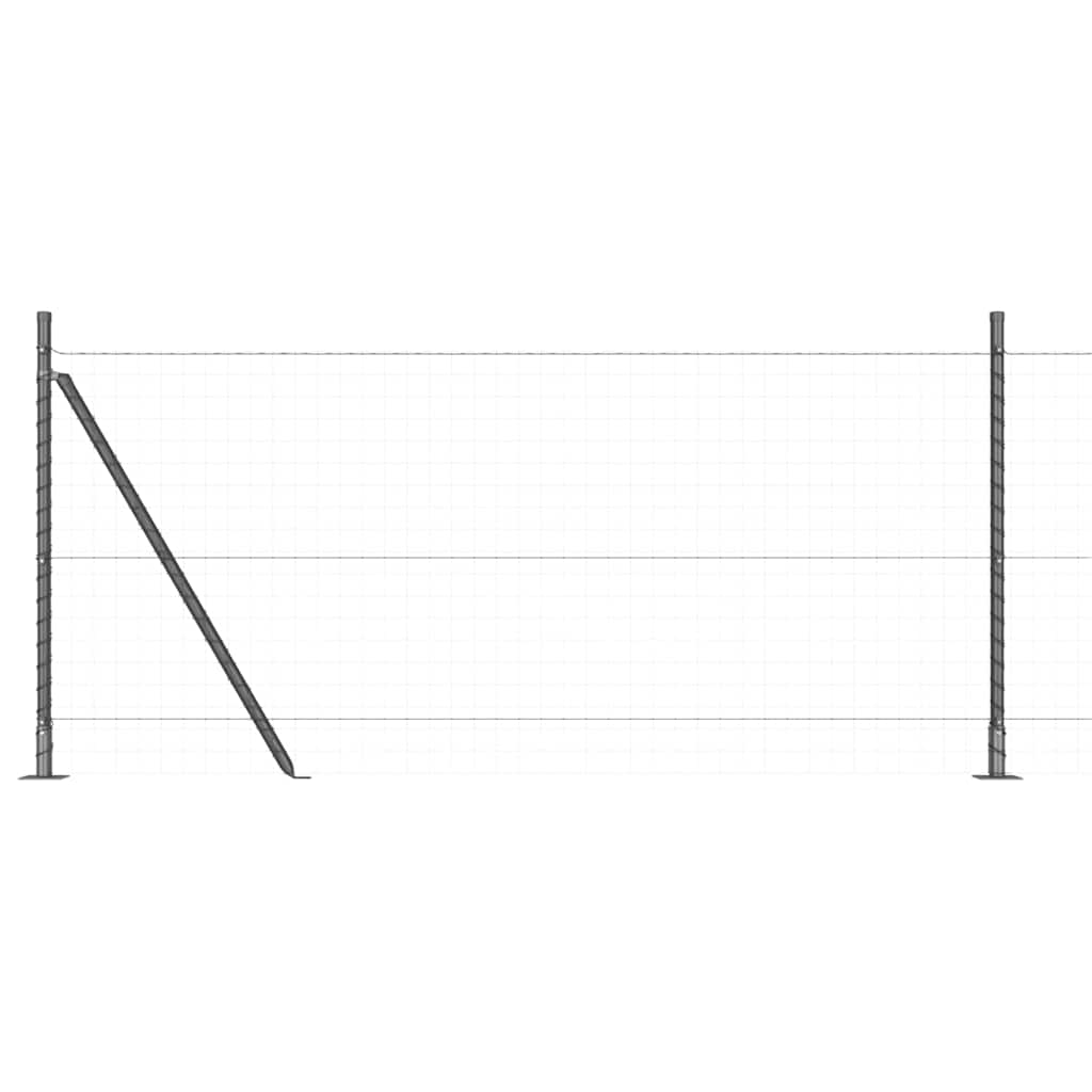 Stup za ogradu 52 pcs Siva 3,2 x 3,2 x 110 cm
