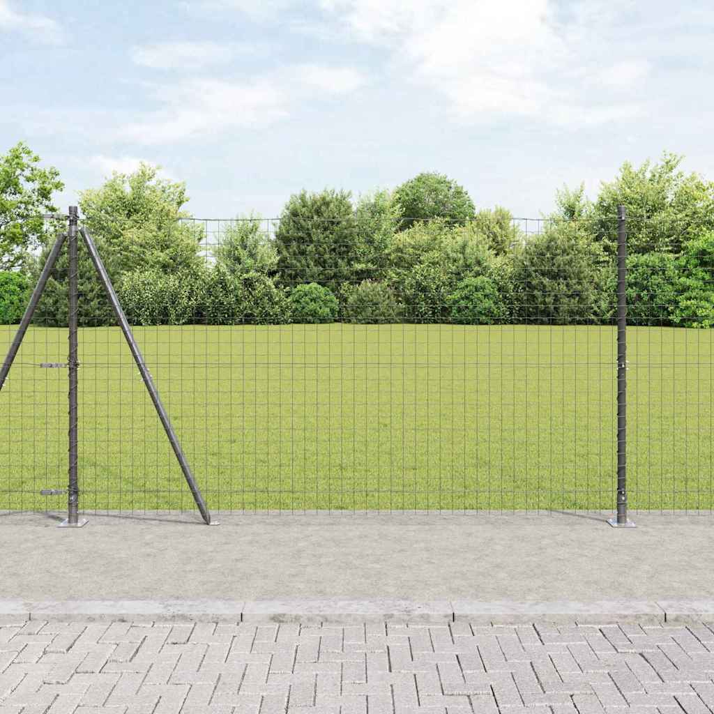 Stup za ogradu 26 pcs Siva 3,2 x 3,2 x 130 cm