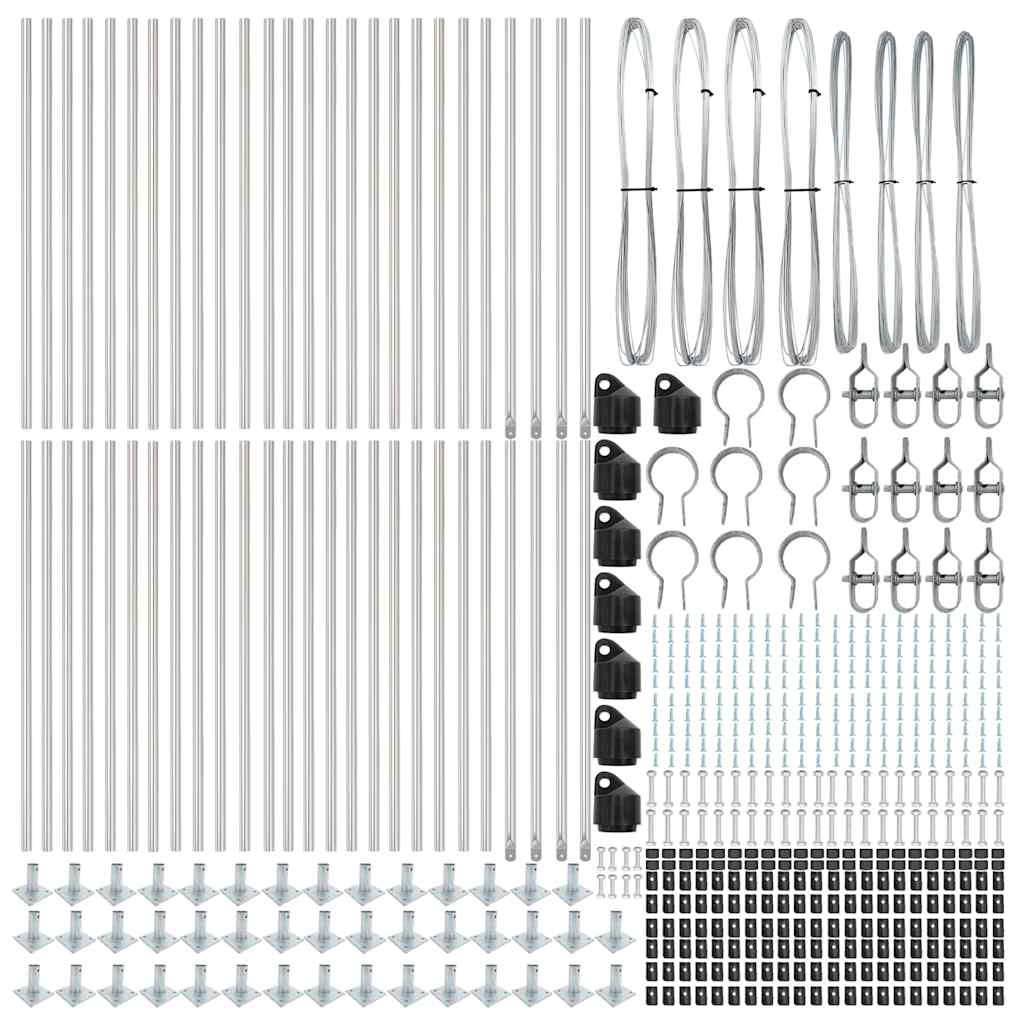 Stup za ogradu 52 pcs Siva 3,2 x 3,2 x 90 cm