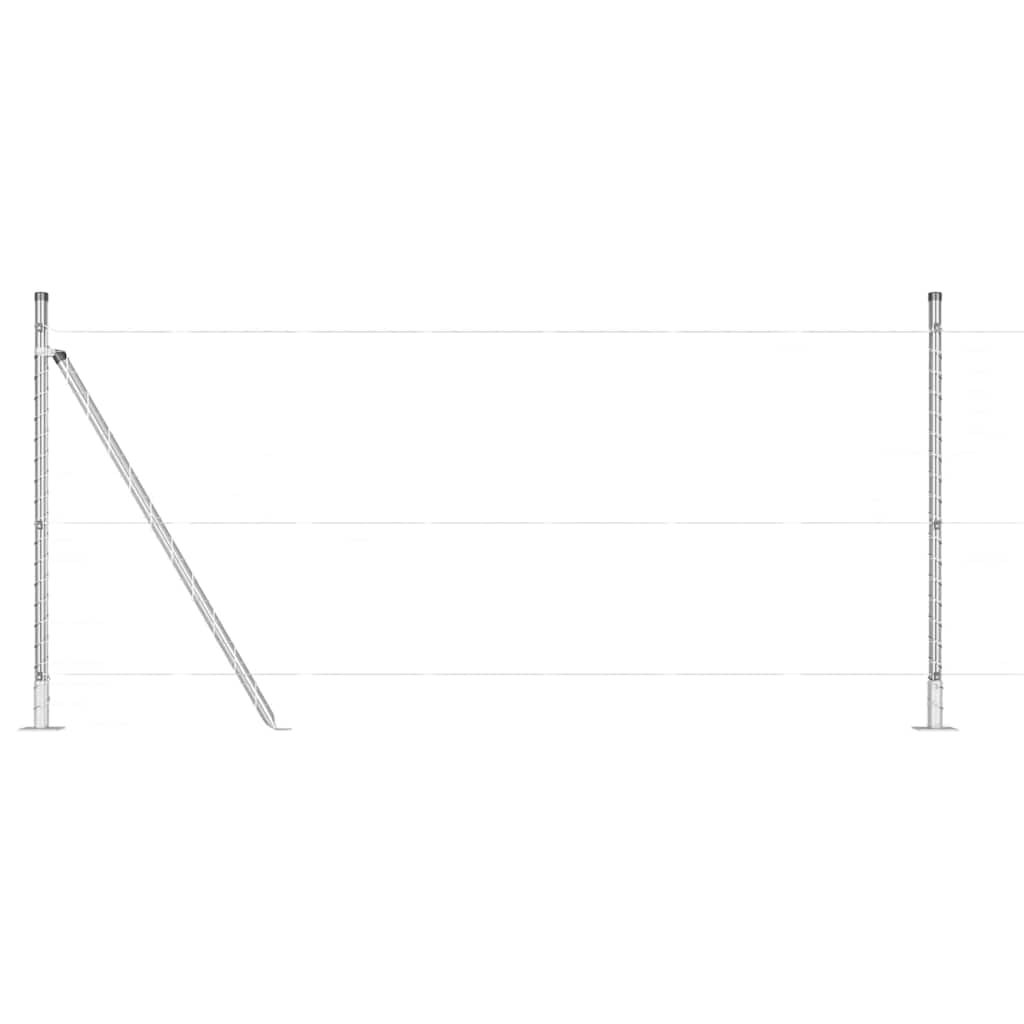 Stup za ogradu 26 pcs Siva 3,2 x 3,2 x 110 cm