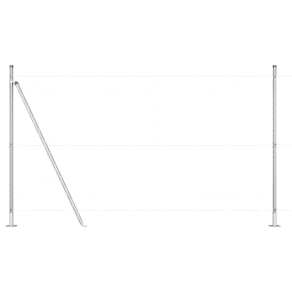 Stup za ogradu 52 pcs Siva 3,2 x 3,2 x 160 cm
