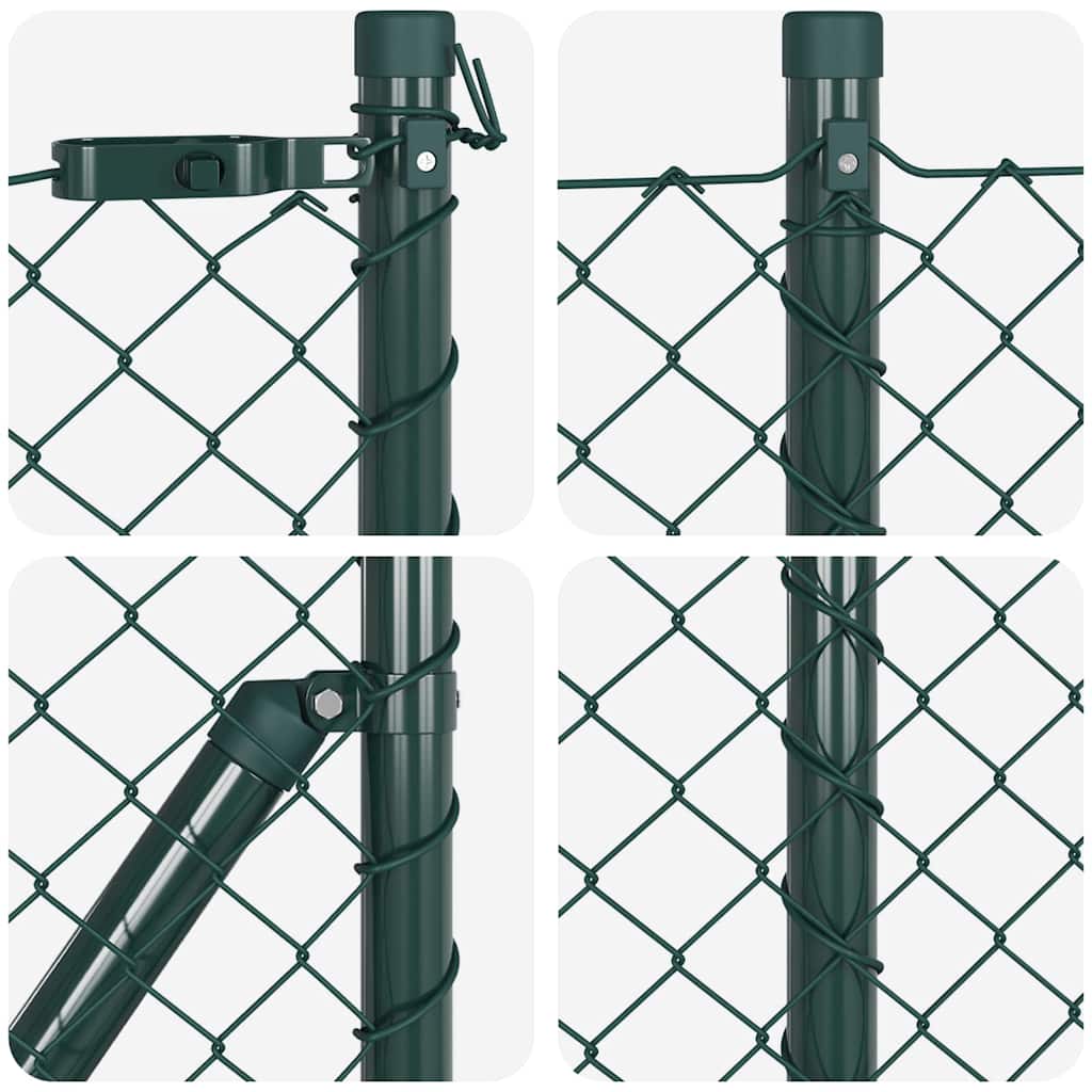 Stup za ogradu Zelena 10 x 0,6 m (40 x 40 mm mreža) Čelik i PVC