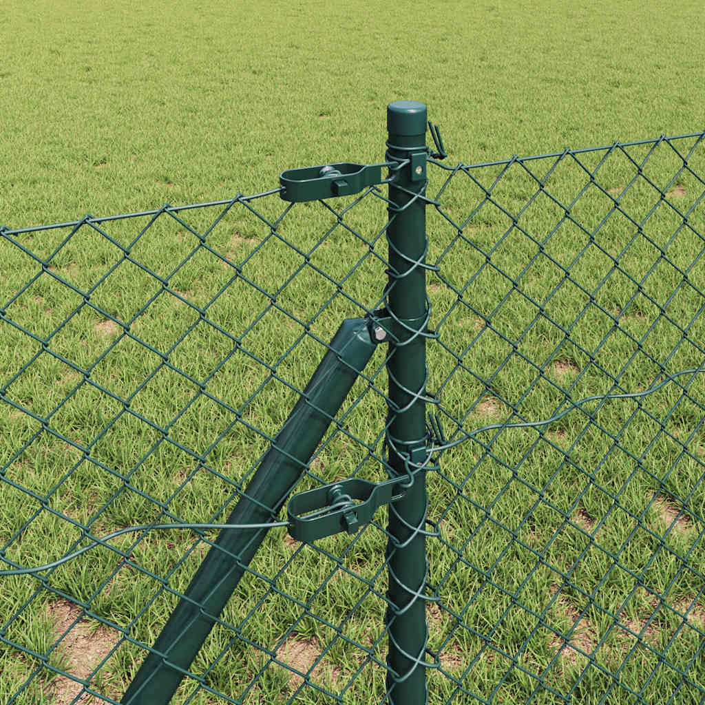 Stup za ogradu Zelena 10 x 0,8 m (mreža 40 x 40 mm) Čelik i PVC