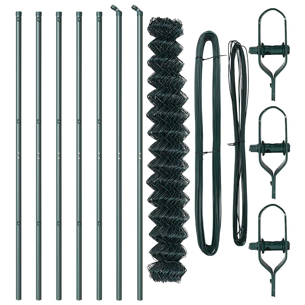 Stup za ogradu Zelena 10 x 1,6 m (40 x 40 mm mreža) Čelik i PVC
