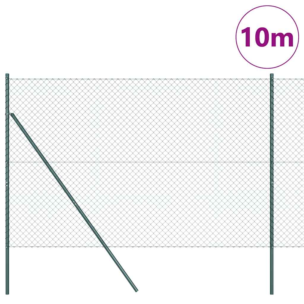 Stup za ogradu Zelena 10 x 1,6 m (40 x 40 mm mreža) Čelik i PVC