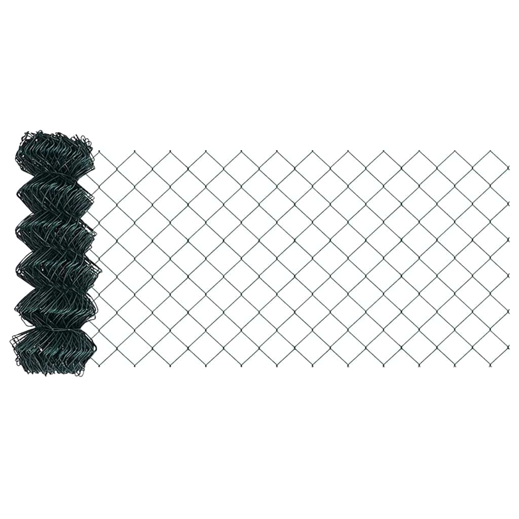 Stup za ogradu Zelena 10 x 0,6 m (60 x 60 mm mreža) Čelik i PVC