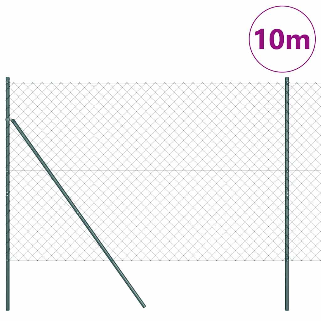 Stup za ogradu Zelena 10 x 1,6 m (60 x 60 mm mreža) Čelik i PVC