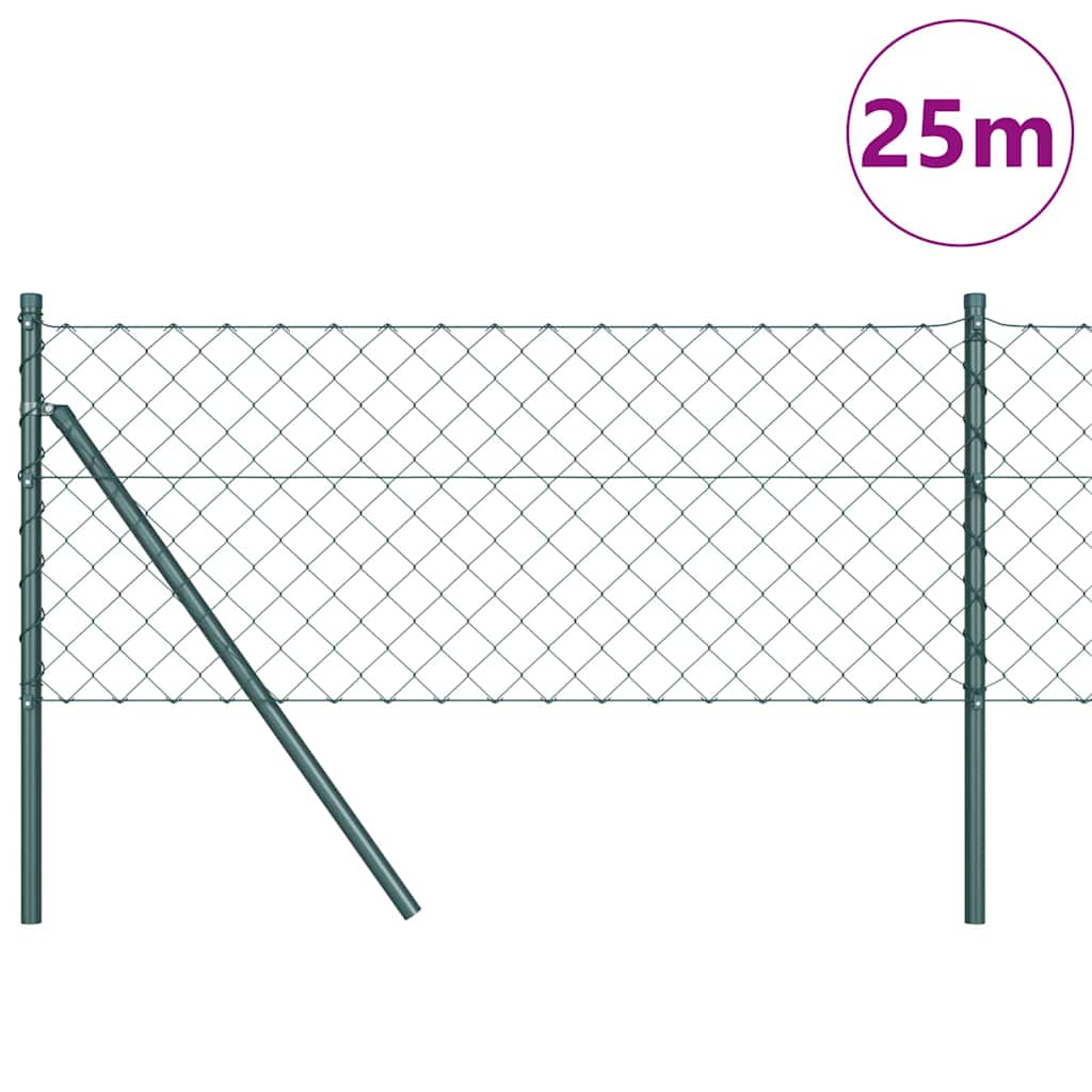 Stup za ogradu Zelena 25 x 0,4 m (mreža 60 x 60 mm) Čelik i PVC