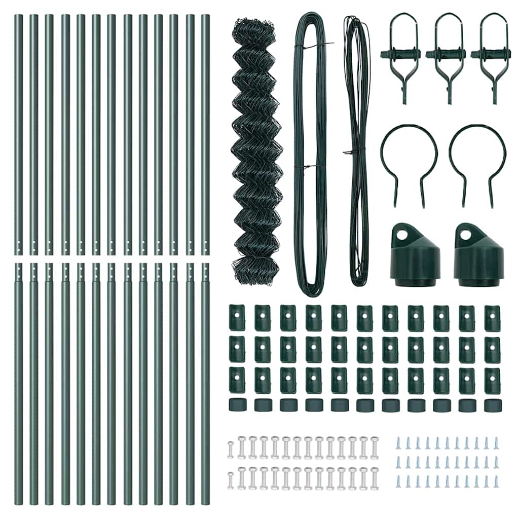 Stup za ogradu Zelena 25 x 1,2 m (60 x 60 mm mreža) Čelik i PVC