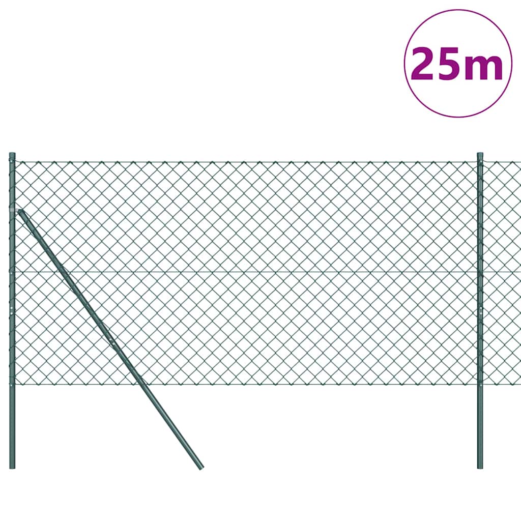 Stup za ogradu Zelena 25 x 1,2 m (60 x 60 mm mreža) Čelik i PVC