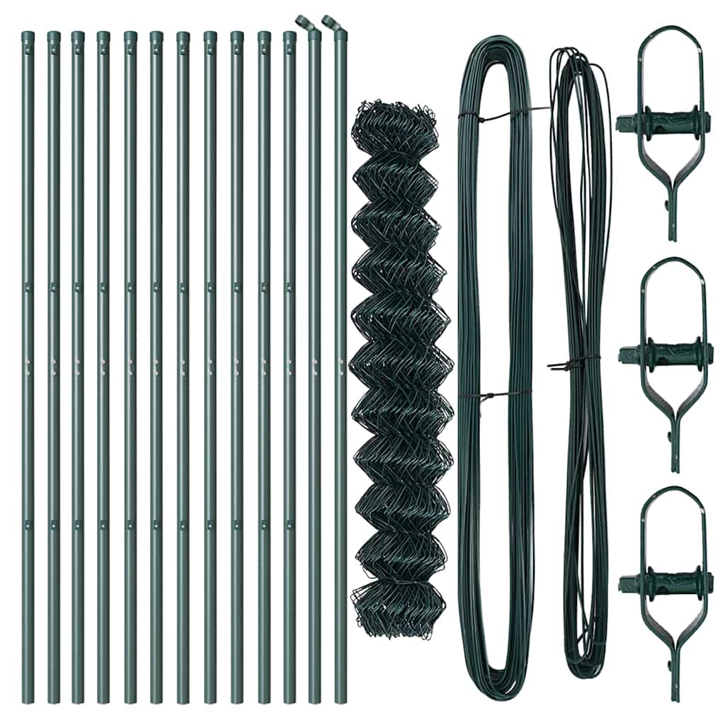 Stup za ogradu Zelena 25 x 1,4 m (60 x 60 mm mreža) Čelik i PVC