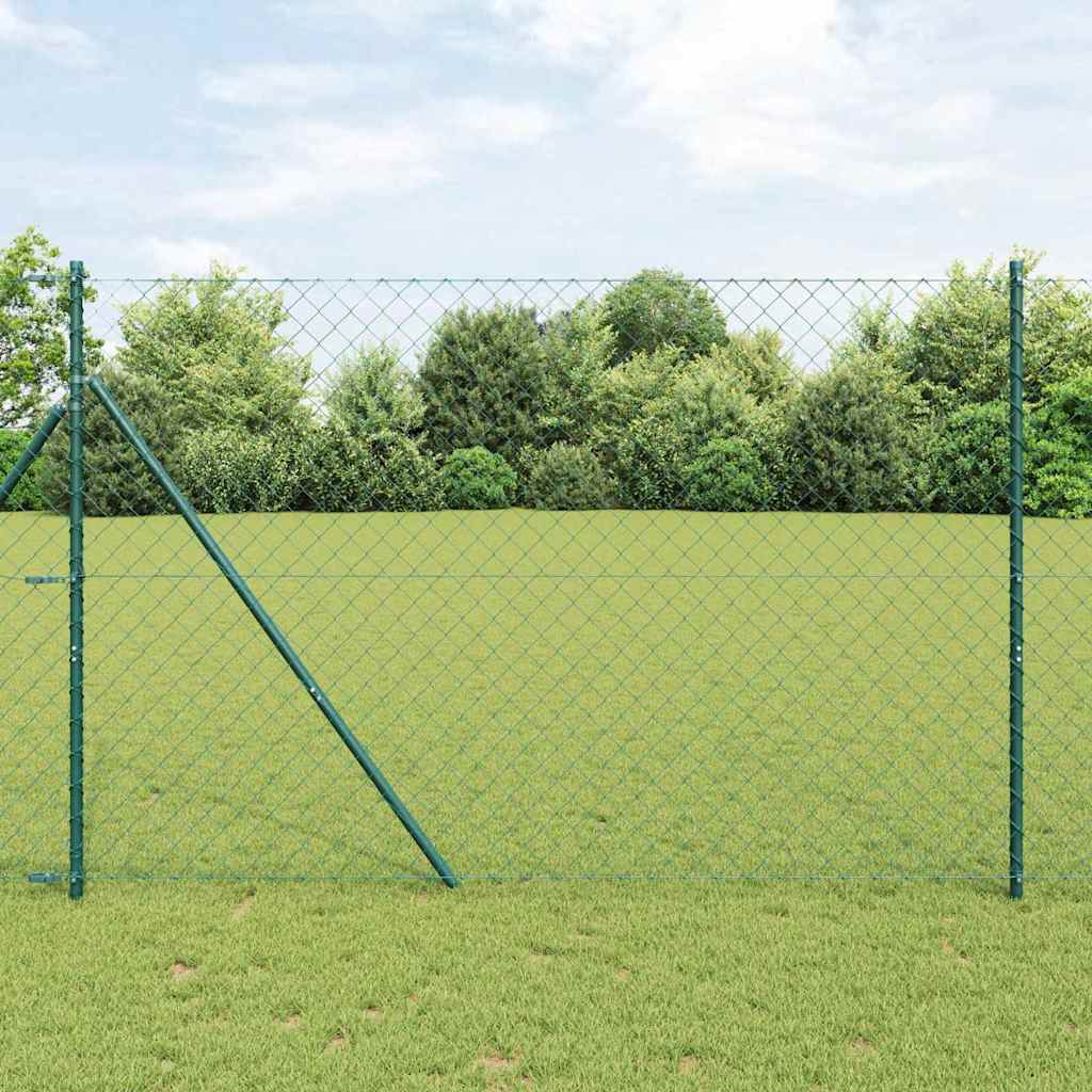Stup za ogradu Zelena 25 x 1,6 m (60 x 60 mm mreža) Čelik i PVC