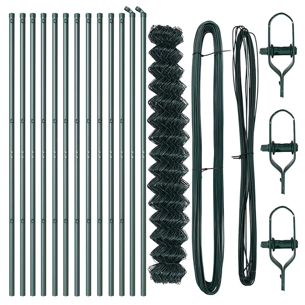 Stup za ogradu Zelena 25 x 1,6 m (60 x 60 mm mreža) Čelik i PVC
