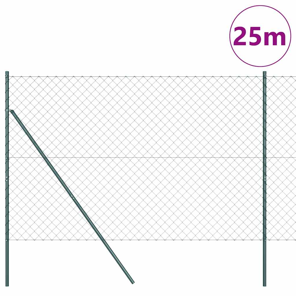 Stup za ogradu Zelena 25 x 1,6 m (60 x 60 mm mreža) Čelik i PVC