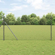Stup za ogradu Siva 10 x 1,2 m (40 x 40 mm mrežica) Čelik i PVC