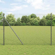 Stup za ogradu Siva 10 x 1,5 m (40 x 40 mm mreža) Čelik i PVC