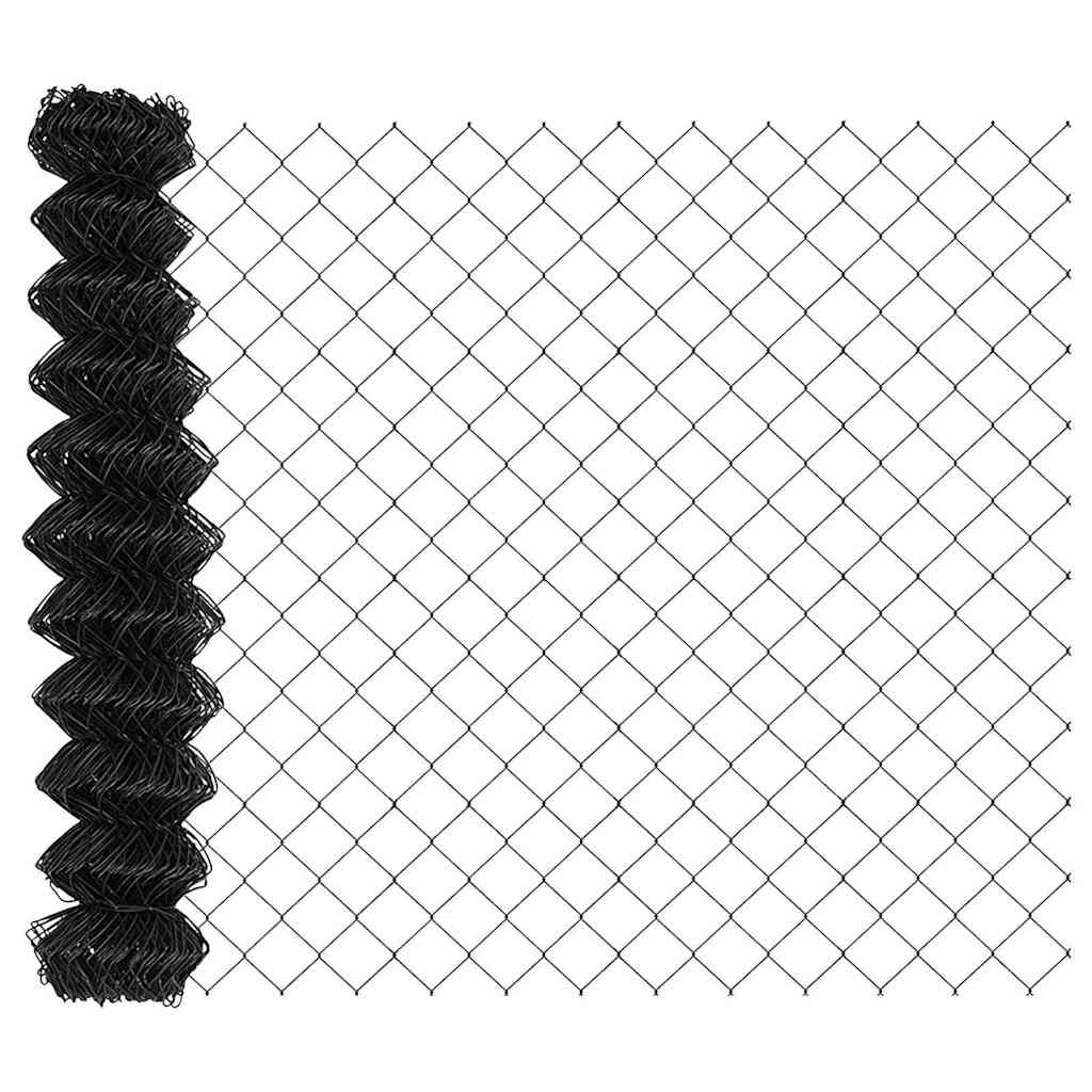 Stup za ogradu Siva 10 x 1,4 m (60 x 60 mm mreža) Čelik i PVC