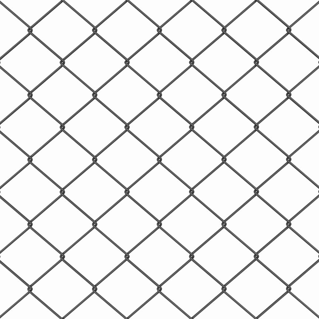 Stup za ogradu Siva 25 x 0,4 m (40 x 40 mm mreža) Čelik i PVC