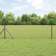 Stup za ogradu Siva 25 x 0,4 m (40 x 40 mm mreža) Čelik i PVC