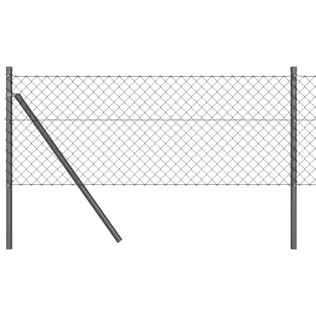 Stup za ogradu Siva 25 x 0,4 m (40 x 40 mm mreža) Čelik i PVC