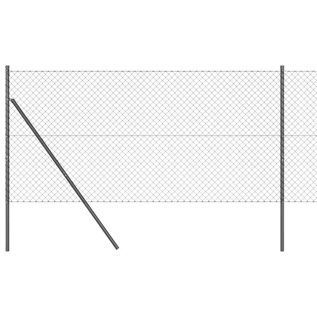 Stup za ogradu Siva 25 x 1 m (mreža 40 x 40 mm) Čelik i PVC