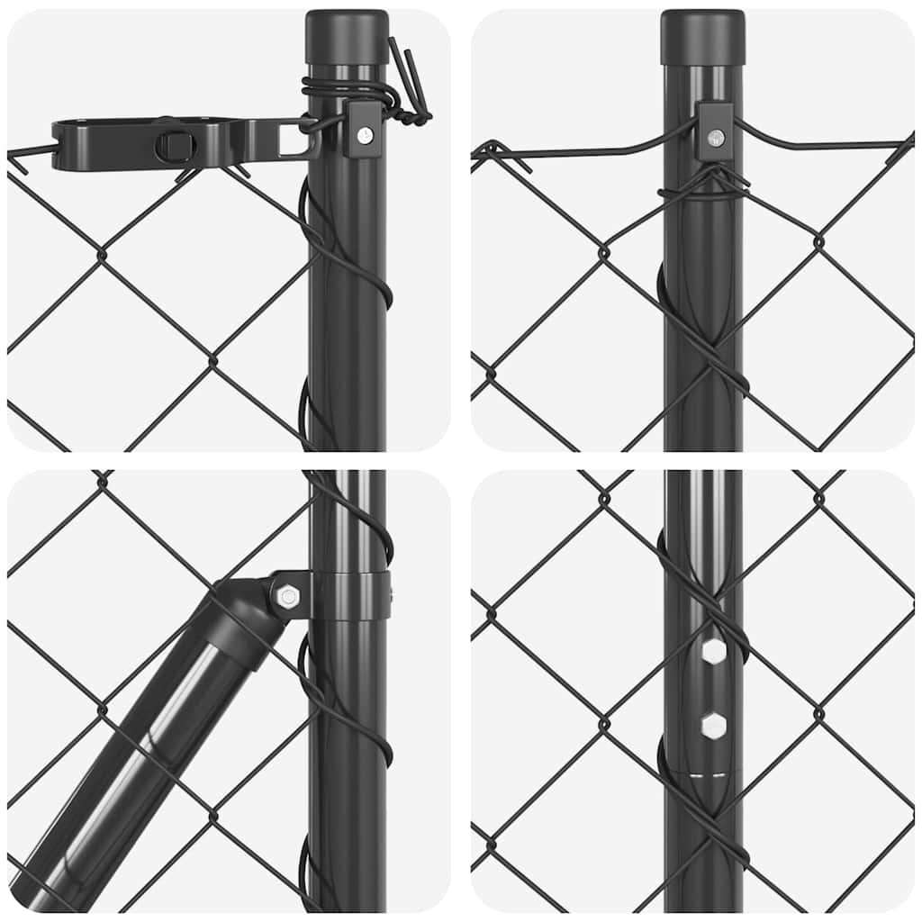 Stup za ogradu Siva 25 x 1 m (60 x 60 mm mreža) Čelik