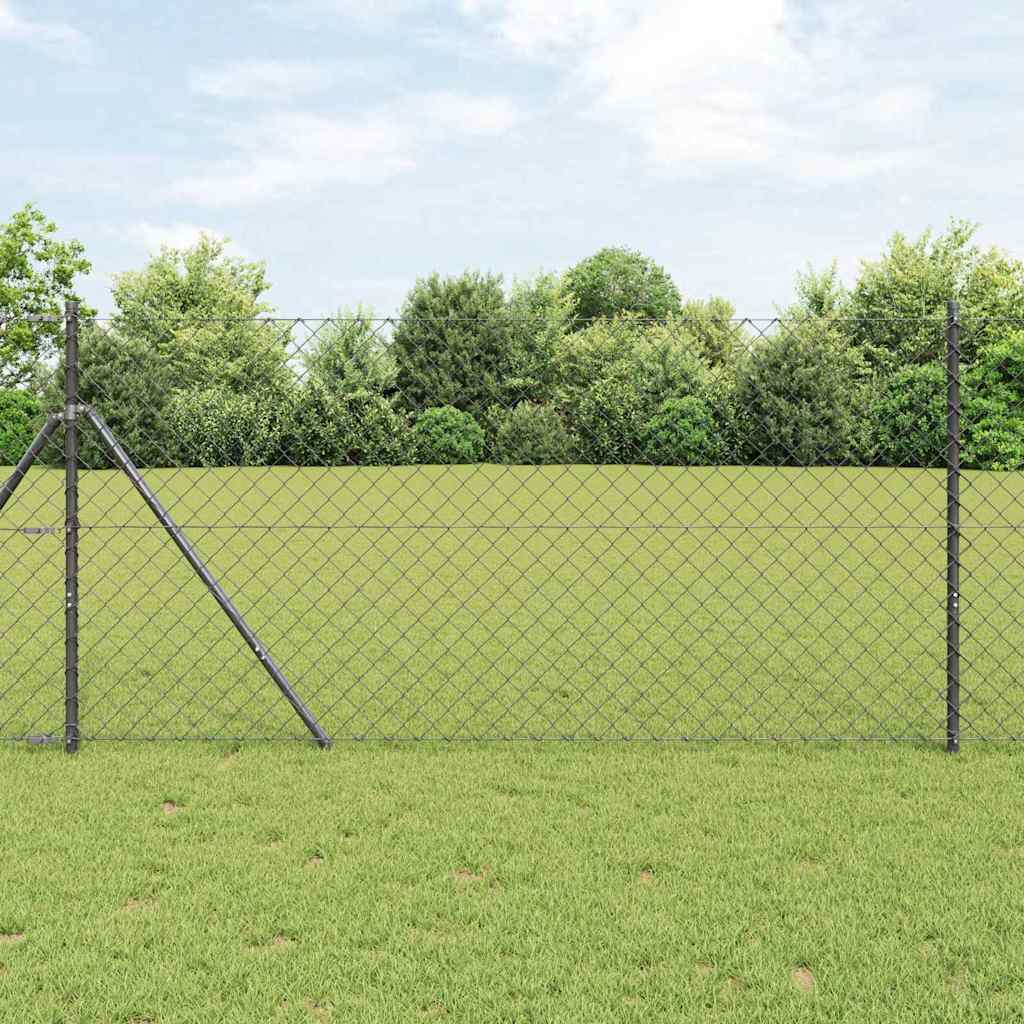 Stup za ogradu Siva 25 x 1 m (60 x 60 mm mreža) Čelik
