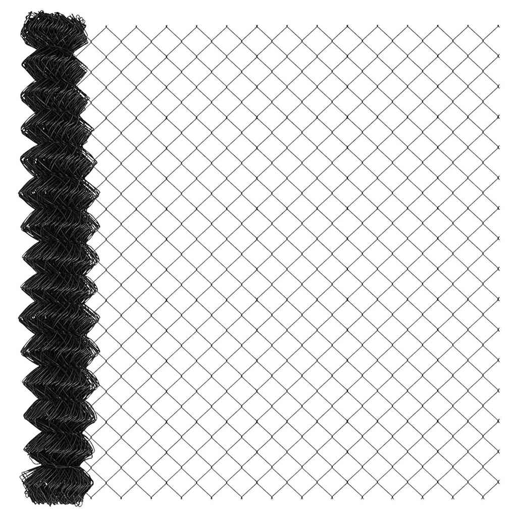 Stup za ogradu Siva 25 x 1,6 m (60 x 60 mm mreža) Čelik i PVC