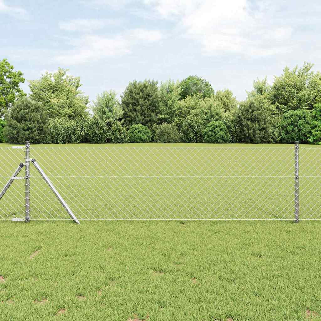 Stup za ogradu Srebrno 10 x 0,8 m (mreža 40 x 40 mm) Čelik