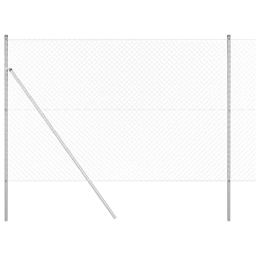 Stup za ogradu Srebrno 10 x 1,6 m (40 x 40 mm mreža) Čelik