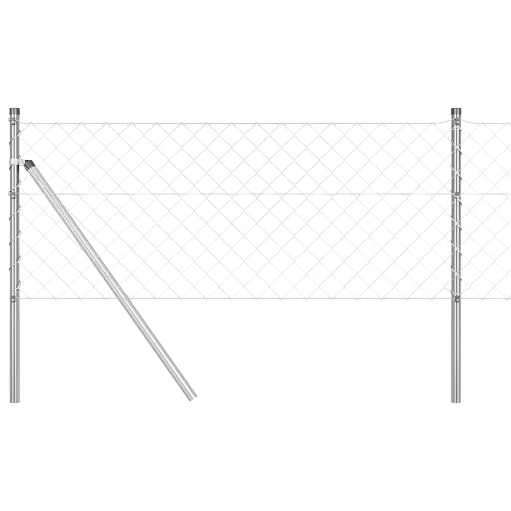 Stup za ogradu Srebrno 10 x 0,8 m (60 x 60 mm mreža) Čelik