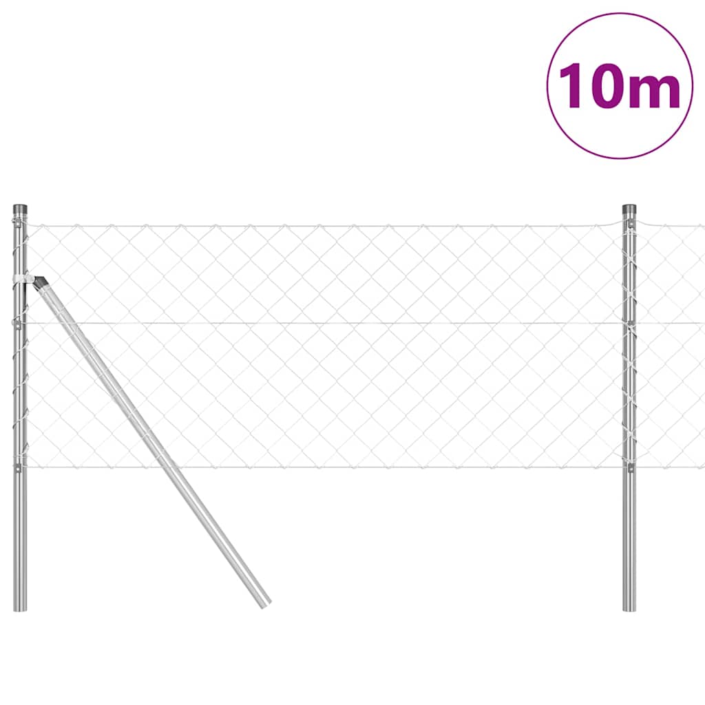Stup za ogradu Srebrno 10 x 0,8 m (60 x 60 mm mreža) Čelik