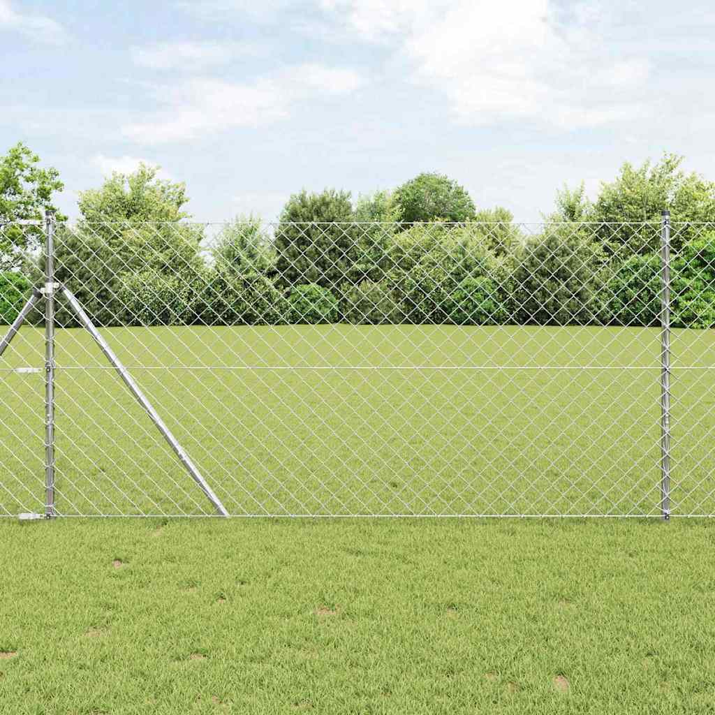 Stup za ogradu Srebrno 10 x 1 m (60 x 60 mm mreža) Čelik