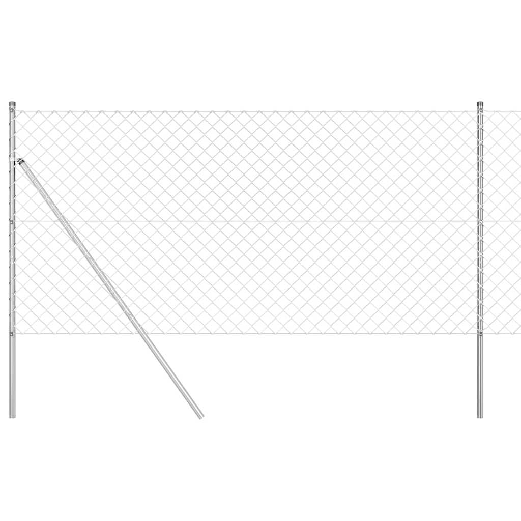 Stup za ogradu Srebrno 10 x 1 m (60 x 60 mm mreža) Čelik