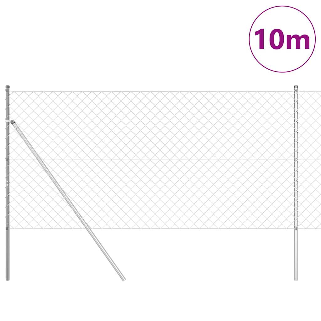 Stup za ogradu Srebrno 10 x 1 m (60 x 60 mm mreža) Čelik
